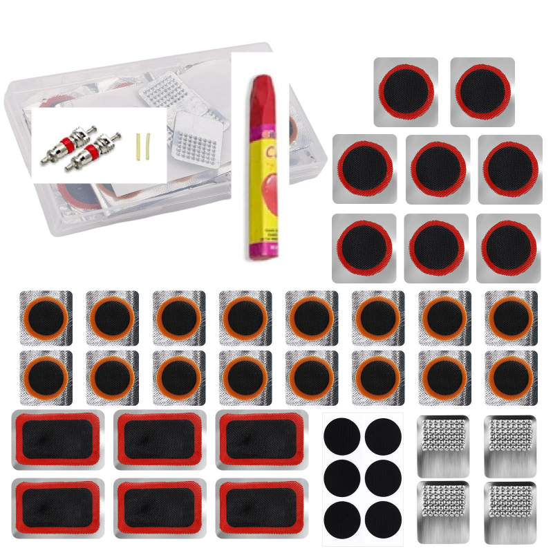 Piiriülene jalgratta rehvide purunemiskoha komplekt Rehviparanduskile liimikomplekt Jalgratta rehvide parandamise tööriistakomplekt