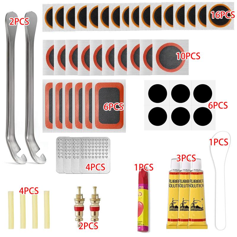 Piiriülene jalgratta rehvide purunemiskoha komplekt Rehviparanduskile liimikomplekt Jalgratta rehvide parandamise tööriistakomplekt