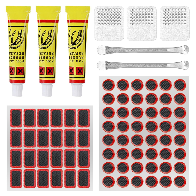 Piiriülene jalgratta rehvide purunemiskoha komplekt Rehviparanduskile liimikomplekt Jalgratta rehvide parandamise tööriistakomplekt
