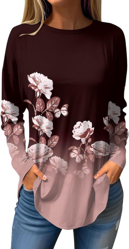 Piiriülene väliskaubandus, uued Euroopa ja Ameerika pullover-lilledega sügis- ja talvised ümara kaelusega naiste jakid, 3D-printimine partii figuuriks