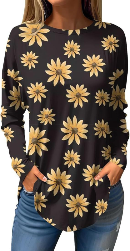 Piiriülene väliskaubandus, uued Euroopa ja Ameerika pullover-lilledega sügis- ja talvised ümara kaelusega naiste jakid, 3D-printimine partii figuuriks