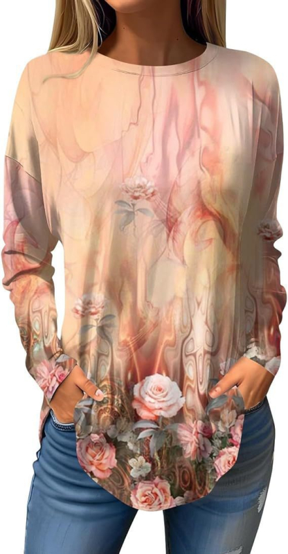 Piiriülene väliskaubandus, uued Euroopa ja Ameerika pullover-lilledega sügis- ja talvised ümara kaelusega naiste jakid, 3D-printimine partii figuuriks