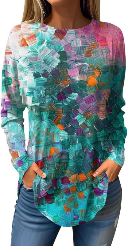 Piiriülene väliskaubandus, uued Euroopa ja Ameerika pullover-lilledega sügis- ja talvised ümara kaelusega naiste jakid, 3D-printimine partii figuuriks