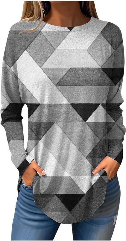 Piiriülene väliskaubandus, uued Euroopa ja Ameerika pullover-lilledega sügis- ja talvised ümara kaelusega naiste jakid, 3D-printimine partii figuuriks