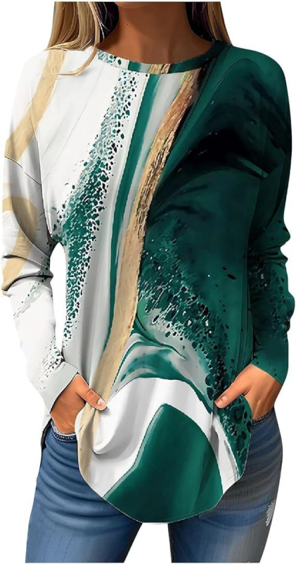 Piiriülene väliskaubandus, uued Euroopa ja Ameerika pullover-lilledega sügis- ja talvised ümara kaelusega naiste jakid, 3D-printimine partii figuuriks