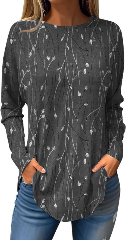 Piiriülene väliskaubandus, uued Euroopa ja Ameerika pullover-lilledega sügis- ja talvised ümara kaelusega naiste jakid, 3D-printimine partii figuuriks