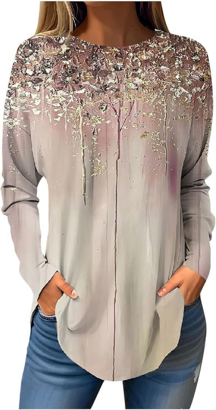 Piiriülene väliskaubandus, uued Euroopa ja Ameerika pullover-lilledega sügis- ja talvised ümara kaelusega naiste jakid, 3D-printimine partii figuuriks