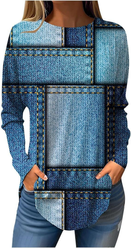 Piiriülene väliskaubandus, uued Euroopa ja Ameerika pullover-lilledega sügis- ja talvised ümara kaelusega naiste jakid, 3D-printimine partii figuuriks