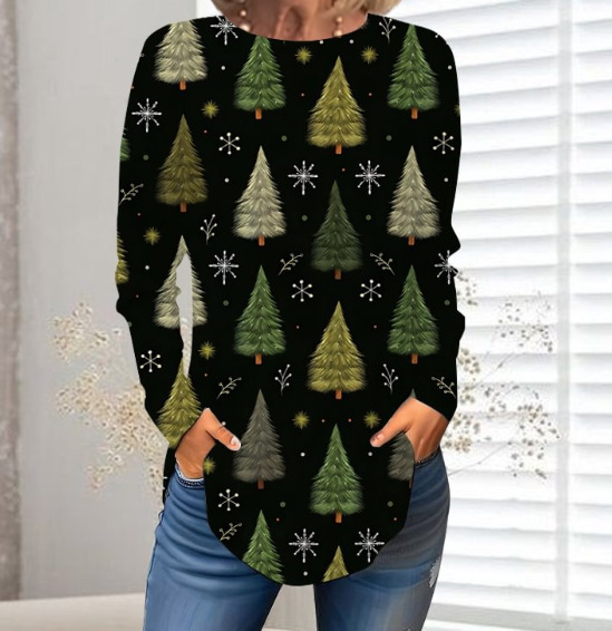 Piiriülene väliskaubandus, uued Euroopa ja Ameerika pullover-lilledega sügis- ja talvised ümara kaelusega naiste jakid, 3D-printimine partii figuuriks