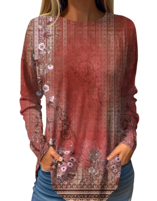 Piiriülene väliskaubandus, uued Euroopa ja Ameerika pullover-lilledega sügis- ja talvised ümara kaelusega naiste jakid, 3D-printimine partii figuuriks