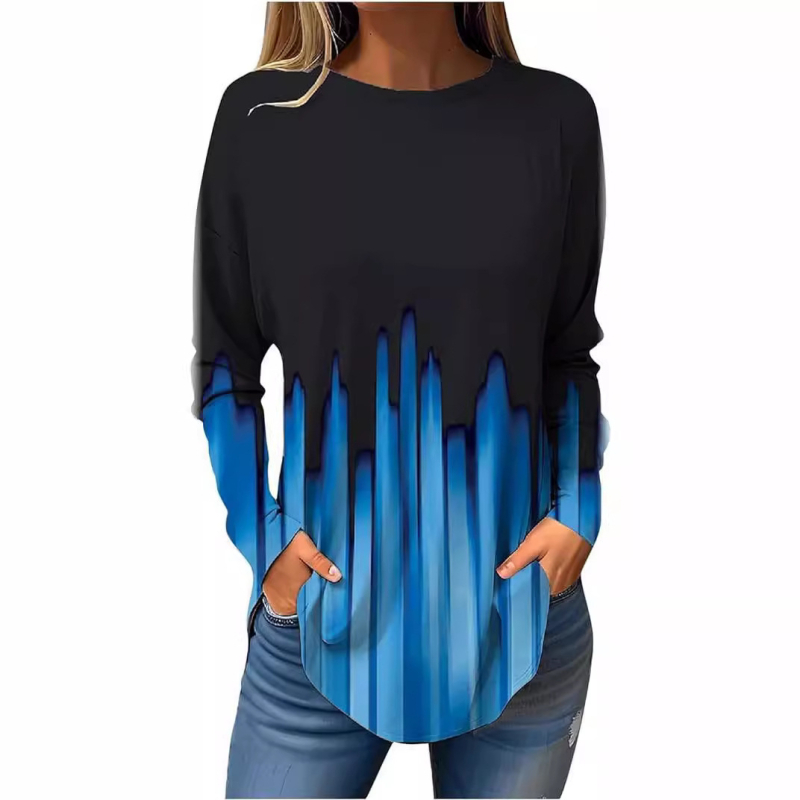 Piiriülene väliskaubandus, uued Euroopa ja Ameerika pullover-lilledega sügis- ja talvised ümara kaelusega naiste jakid, 3D-printimine partii figuuriks