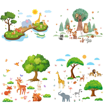 Eritellimusel valmistatud mitme stiiliga koomiksimaastiku, looduse, PVC-seina kleebised, kodu, magamistoa seinakaunistuse seinakleebised