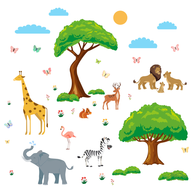 Eritellimusel valmistatud mitme stiiliga koomiksimaastiku, looduse, PVC-seina kleebised, kodu, magamistoa seinakaunistuse seinakleebised