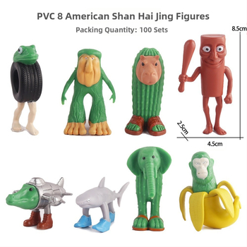 Διασυνοριακό κλασικό στολίδι με βουνά και θάλασσες, ξύλινα στολίδια Tungtungsahur με ανδρικά παπούτσια, κούκλα καρχαρία χονδρικής