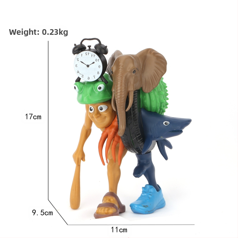 Piiriülene mägede ja merede klassika, figuuride kaunistused, Tungtungsahur, puidust pulkmees, kes kannab kingi, hainukk, hulgimüük