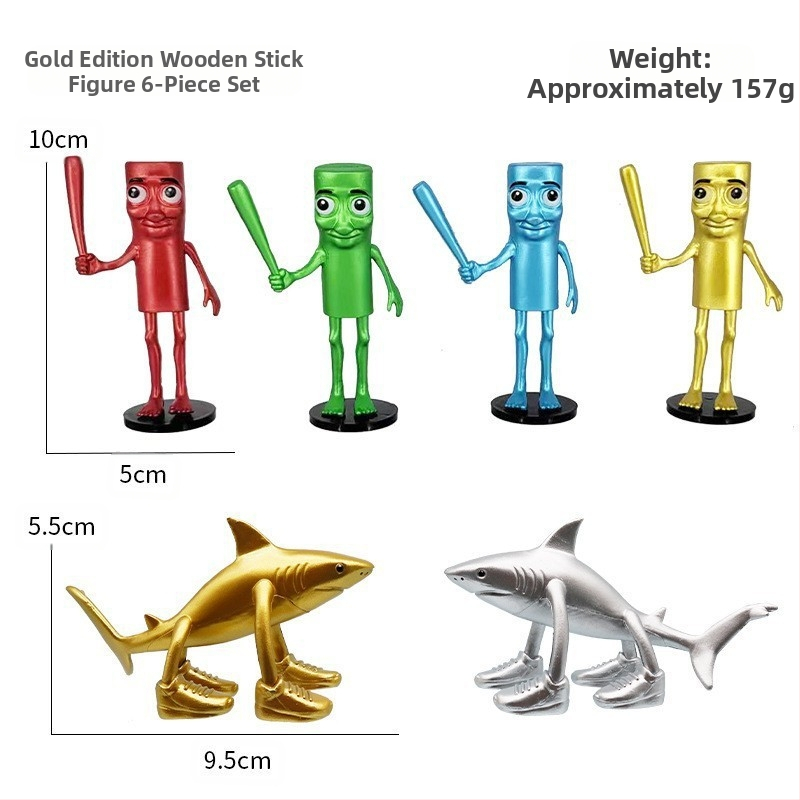 Piiriülene mägede ja merede klassika, figuuride kaunistused, Tungtungsahur, puidust pulkmees, kes kannab kingi, hainukk, hulgimüük