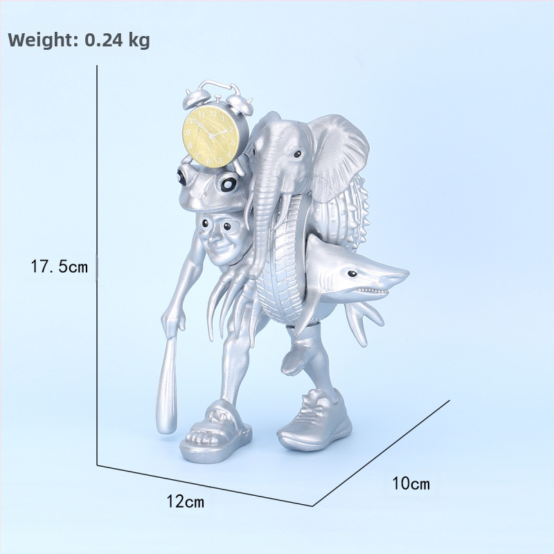 Piiriülene mägede ja merede klassika, figuuride kaunistused, Tungtungsahur, puidust pulkmees, kes kannab kingi, hainukk, hulgimüük