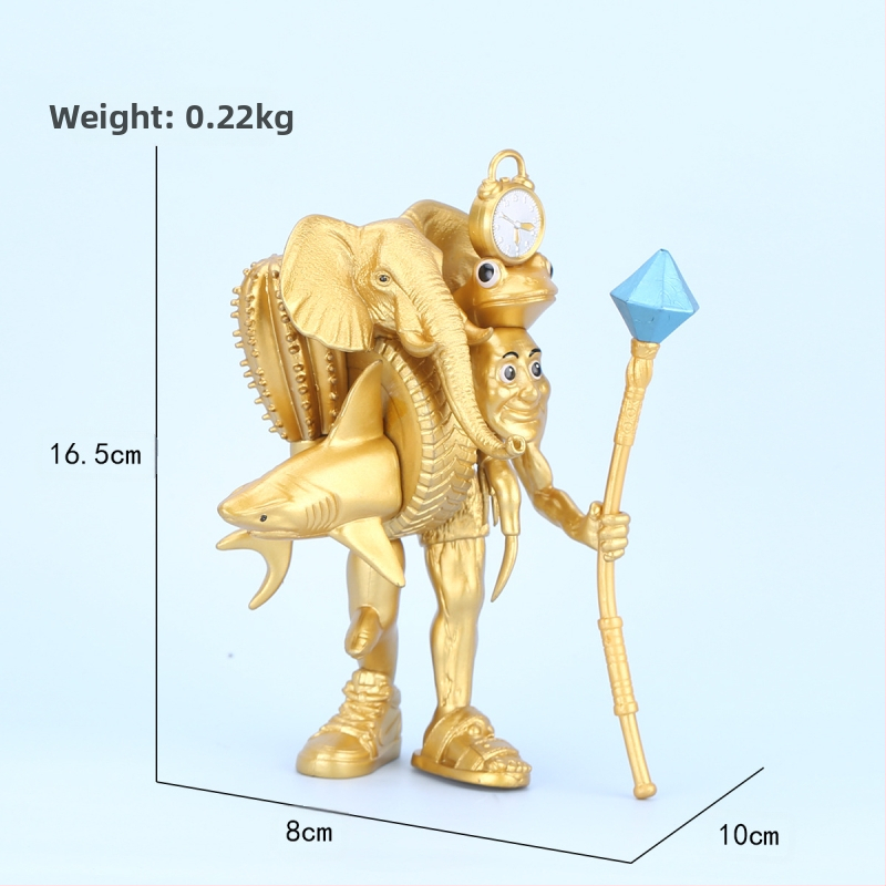 Piiriülene mägede ja merede klassika, figuuride kaunistused, Tungtungsahur, puidust pulkmees, kes kannab kingi, hainukk, hulgimüük