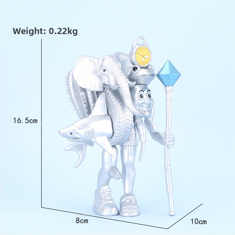 Piiriülene mägede ja merede klassika, figuuride kaunistused, Tungtungsahur, puidust pulkmees, kes kannab kingi, hainukk, hulgimüük