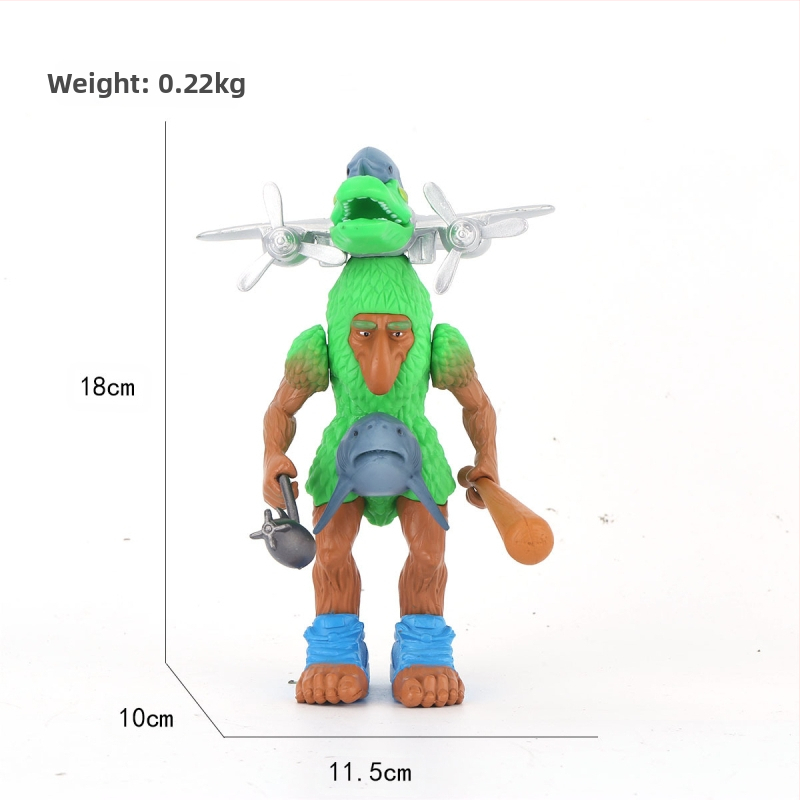 Piiriülene mägede ja merede klassika, figuuride kaunistused, Tungtungsahur, puidust pulkmees, kes kannab kingi, hainukk, hulgimüük