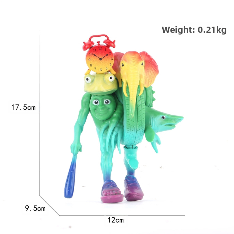 Piiriülene mägede ja merede klassika, figuuride kaunistused, Tungtungsahur, puidust pulkmees, kes kannab kingi, hainukk, hulgimüük