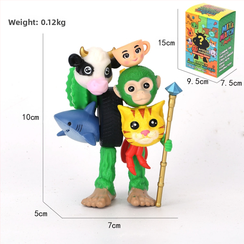 Piiriülene mägede ja merede klassika, figuuride kaunistused, Tungtungsahur, puidust pulkmees, kes kannab kingi, hainukk, hulgimüük