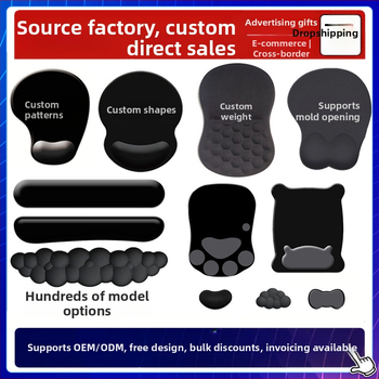 Silikoonist randmehiirepadi tehase otsemüük piiriülene reklaamimuster klaviatuuri käetugi randmetugi randmepadi hiirepadi