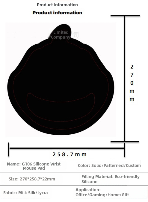 Silikoonist randmehiirepadi tehase otsemüük piiriülene reklaamimuster klaviatuuri käetugi randmetugi randmepadi hiirepadi