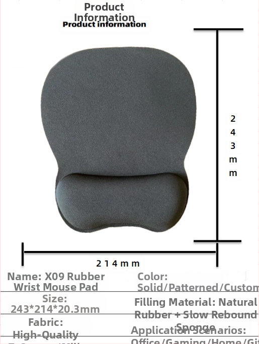 Silikoonist randmehiirepadi tehase otsemüük piiriülene reklaamimuster klaviatuuri käetugi randmetugi randmepadi hiirepadi