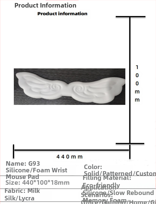 Silikoonist randmehiirepadi tehase otsemüük piiriülene reklaamimuster klaviatuuri käetugi randmetugi randmepadi hiirepadi