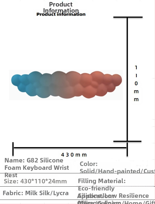 Silikoonist randmehiirepadi tehase otsemüük piiriülene reklaamimuster klaviatuuri käetugi randmetugi randmepadi hiirepadi