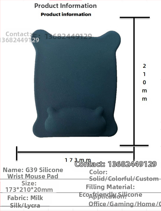 Silikoonist randmehiirepadi tehase otsemüük piiriülene reklaamimuster klaviatuuri käetugi randmetugi randmepadi hiirepadi