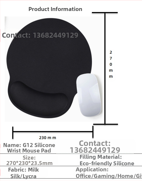 Silikoonist randmehiirepadi tehase otsemüük piiriülene reklaamimuster klaviatuuri käetugi randmetugi randmepadi hiirepadi