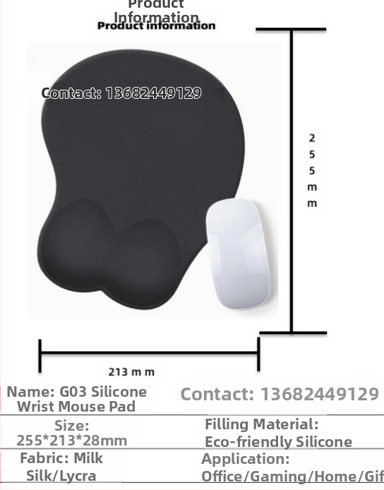 Silikoonist randmehiirepadi tehase otsemüük piiriülene reklaamimuster klaviatuuri käetugi randmetugi randmepadi hiirepadi