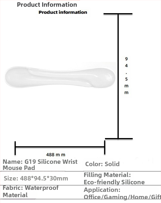 Silikoonist randmehiirepadi tehase otsemüük piiriülene reklaamimuster klaviatuuri käetugi randmetugi randmepadi hiirepadi