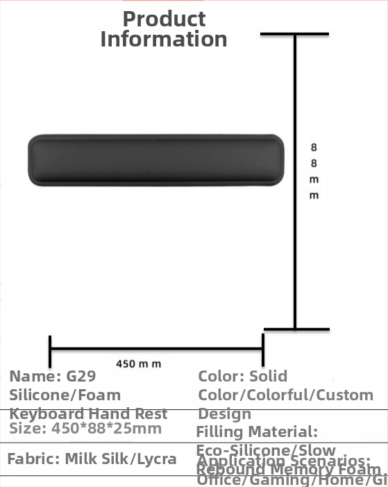 Silikoonist randmehiirepadi tehase otsemüük piiriülene reklaamimuster klaviatuuri käetugi randmetugi randmepadi hiirepadi