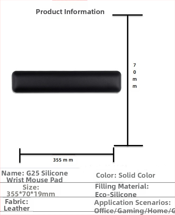 Silikoonist randmehiirepadi tehase otsemüük piiriülene reklaamimuster klaviatuuri käetugi randmetugi randmepadi hiirepadi
