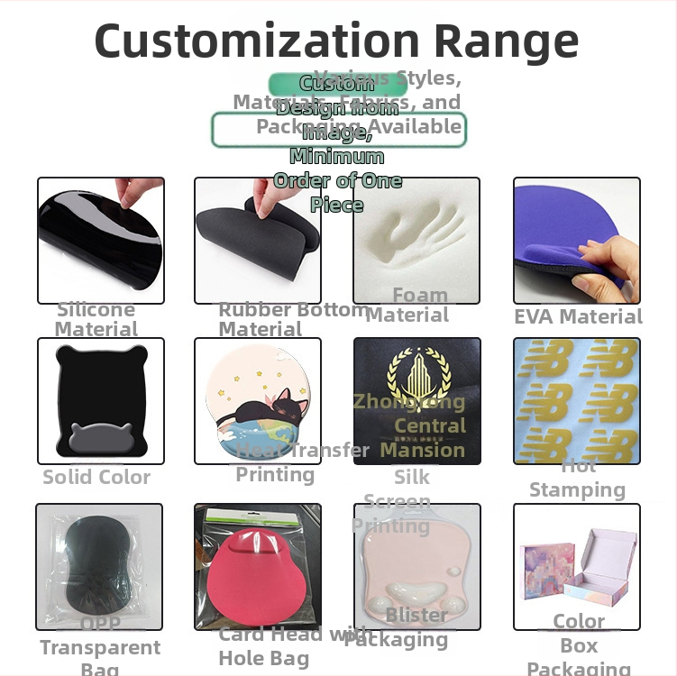 Silikoonist randmehiirepadi tehase otsemüük piiriülene reklaamimuster klaviatuuri käetugi randmetugi randmepadi hiirepadi