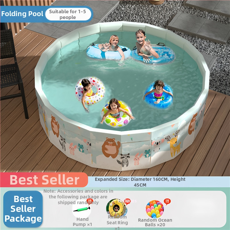 Vaikų buitinis baseinas Nepripučiamas suaugusiųjų kūdikių didelis lauko lauko sulankstomas baseinas plaukimo kibiras