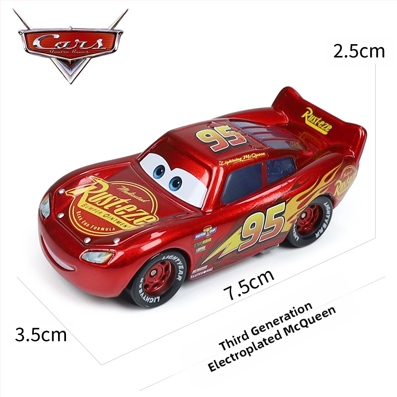 Cars 3 Racing Lightning Mcqueen Παιδικό Παιχνίδι Αυτοκίνητο από Κράμα Μαύρο Αυτοκίνητο Καταιγίδας King Road Boss Cool Sister