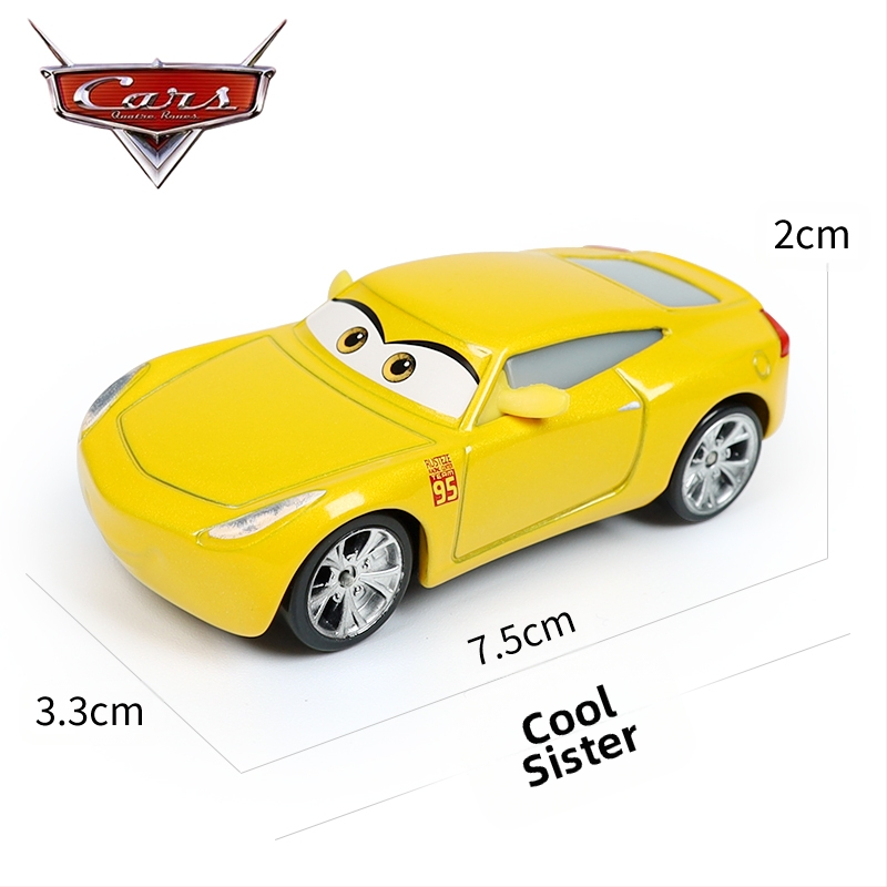 Cars 3 Racing Lightning Mcqueen Παιδικό Παιχνίδι Αυτοκίνητο από Κράμα Μαύρο Αυτοκίνητο Καταιγίδας King Road Boss Cool Sister