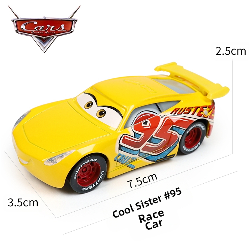 Cars 3 Racing Lightning Mcqueen Παιδικό Παιχνίδι Αυτοκίνητο από Κράμα Μαύρο Αυτοκίνητο Καταιγίδας King Road Boss Cool Sister