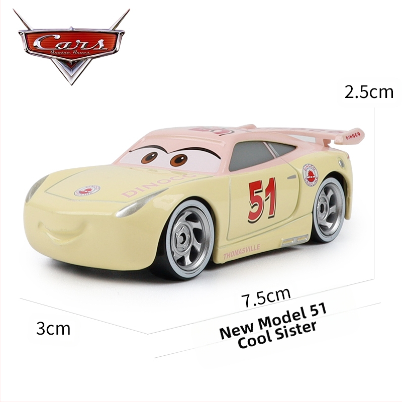Cars 3 Racing Lightning Mcqueen Παιδικό Παιχνίδι Αυτοκίνητο από Κράμα Μαύρο Αυτοκίνητο Καταιγίδας King Road Boss Cool Sister