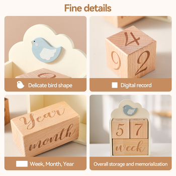 Amazon Διασυνοριακή Αναμνηστική Φωτογραφία για Μωρό Πρώιμης Παιδικής Ηλικίας Αναμνηστική Φωτογραφία Ξύλινα Στολίδια Στολίδια Ρεκόρ Γενεθλίων Φωτογραφία Ορόσημο