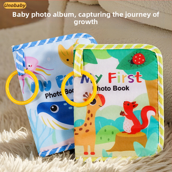 Pārrobežu noplēšama auduma grāmata mazulim 0-6 mēneši 1 gads var košļāt agrīnās izglītības izglītojoša aizņemta mazuļa rotaļlieta klusa grāmata