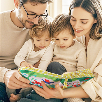 Pārrobežu noplēšama auduma grāmata mazulim 0-6 mēneši 1 gads var košļāt agrīnās izglītības izglītojoša aizņemta mazuļa rotaļlieta klusa grāmata