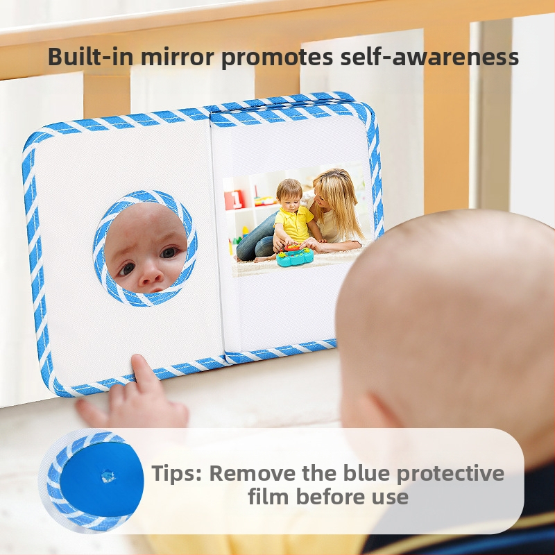 Трансгранична книжка с опашка от плат, откъсваща се от рамка, бебе 0-6 месеца, 1 година, може да дъвче, ранно образование, образователна играчка за заето бебе, тиха книжка
