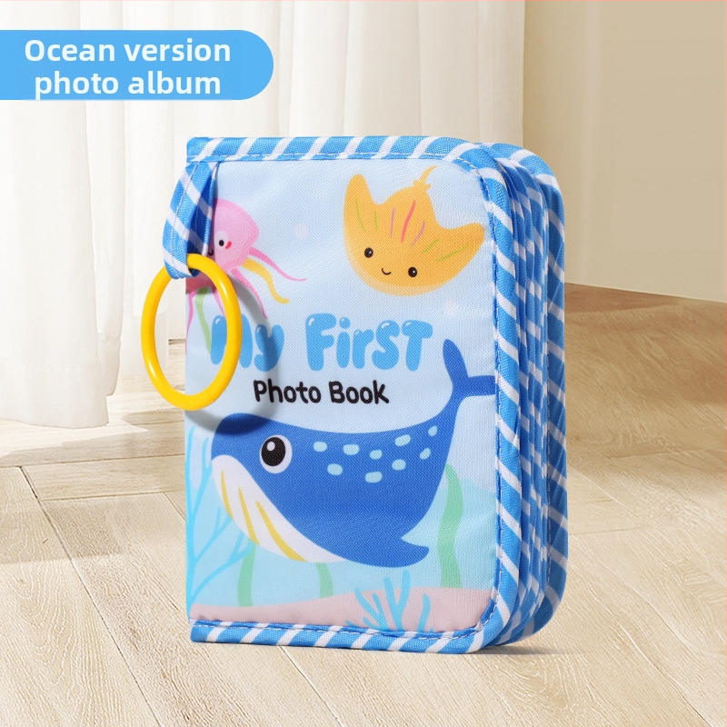 Pārrobežu noplēšama auduma grāmata mazulim 0-6 mēneši 1 gads var košļāt agrīnās izglītības izglītojoša aizņemta mazuļa rotaļlieta klusa grāmata