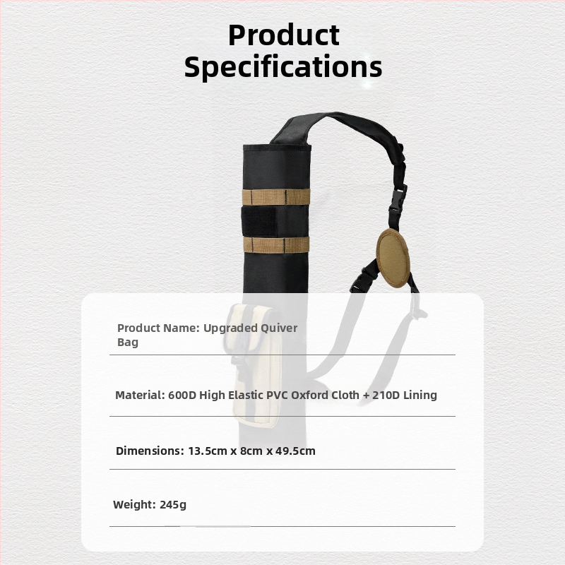 Подобрена екипировка за стрелба с лък, трансгранична състезателна чанта за през рамо, цилиндър, многофункционална тактическа многофункционална колчан за стрелба с лък, открита
