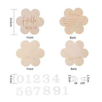 Vastsündinud beebi foto mälestuslilled jaanuari-detsembri sünnipäevafoto mälestuskaunistused puidust lilled verstapostimänguasjad